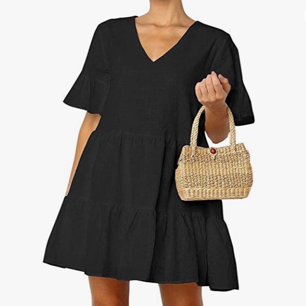 ✨BRAND NEW✨ w/ tags simple black babydoll dress